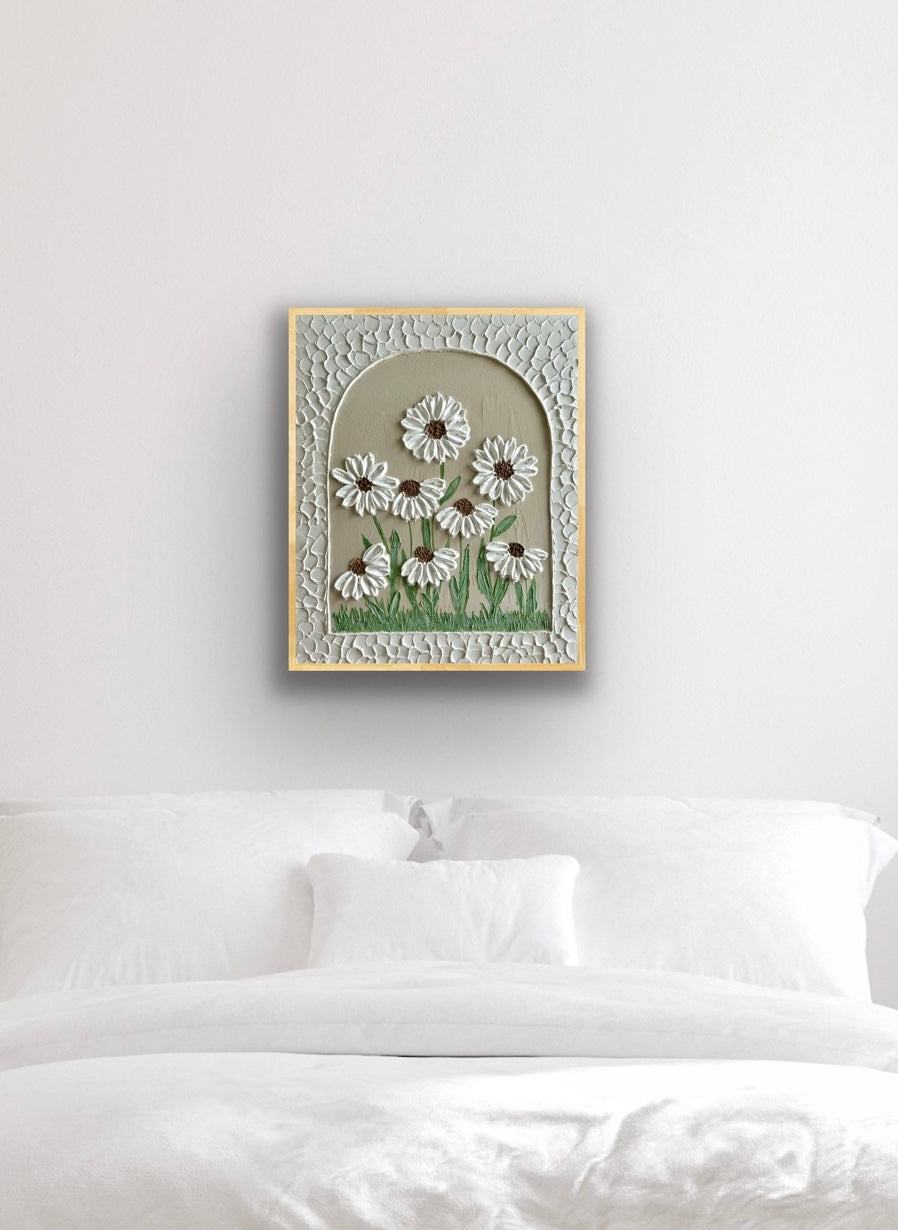 Daisies Textured Art