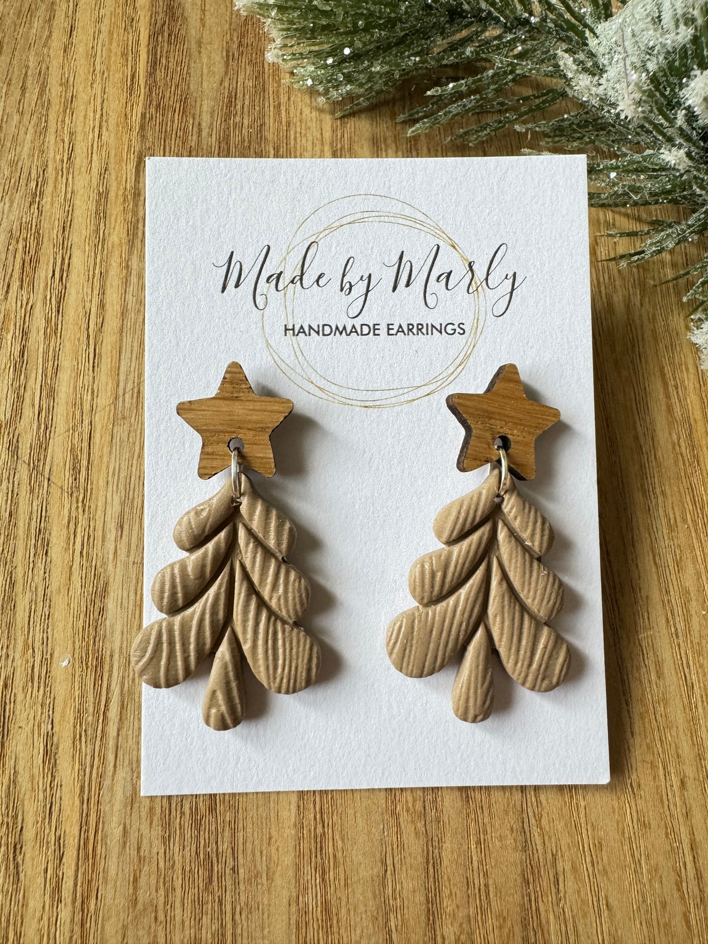 Christmas tree dangle with wooden star