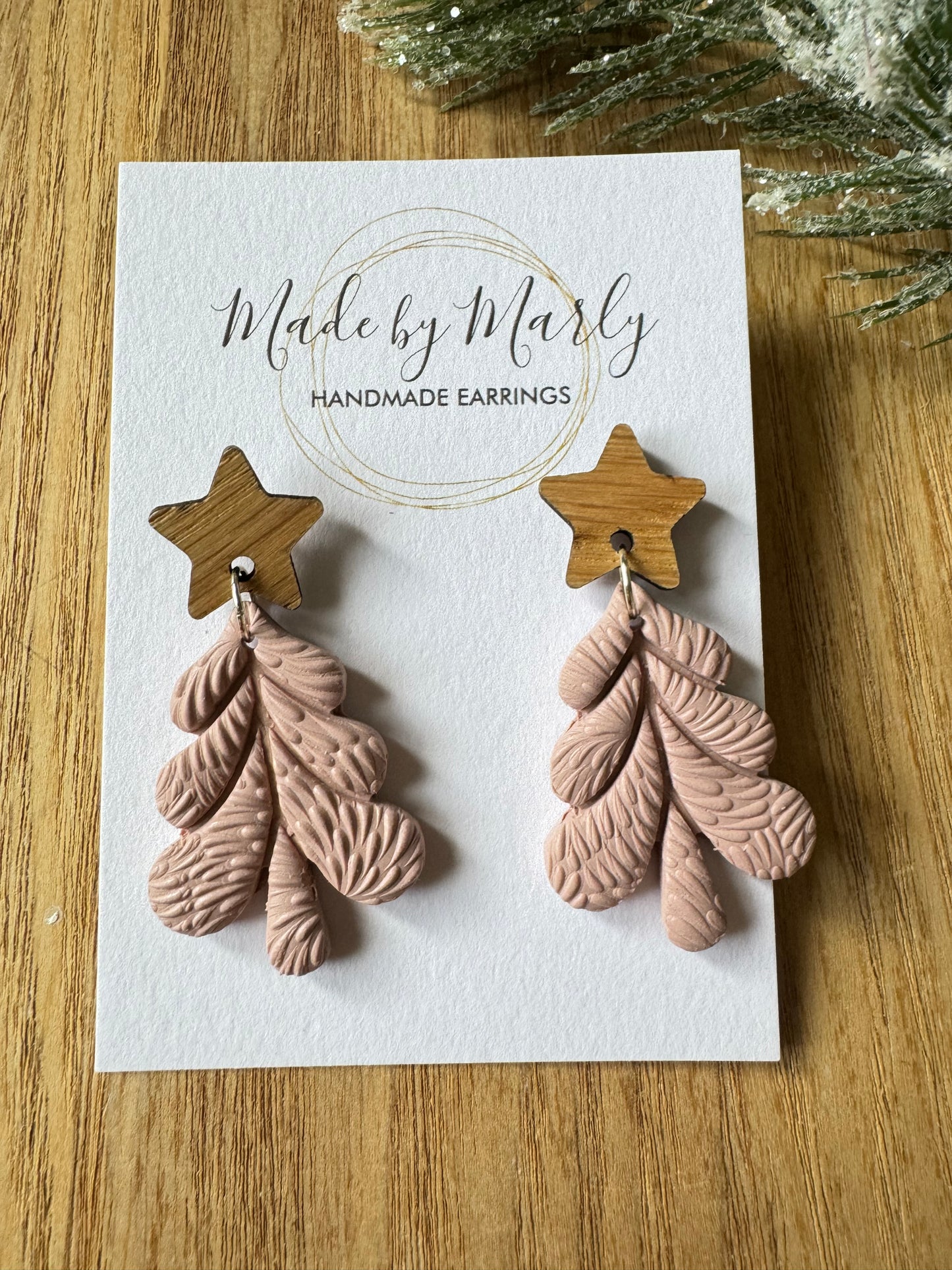 Christmas tree dangle with wooden star